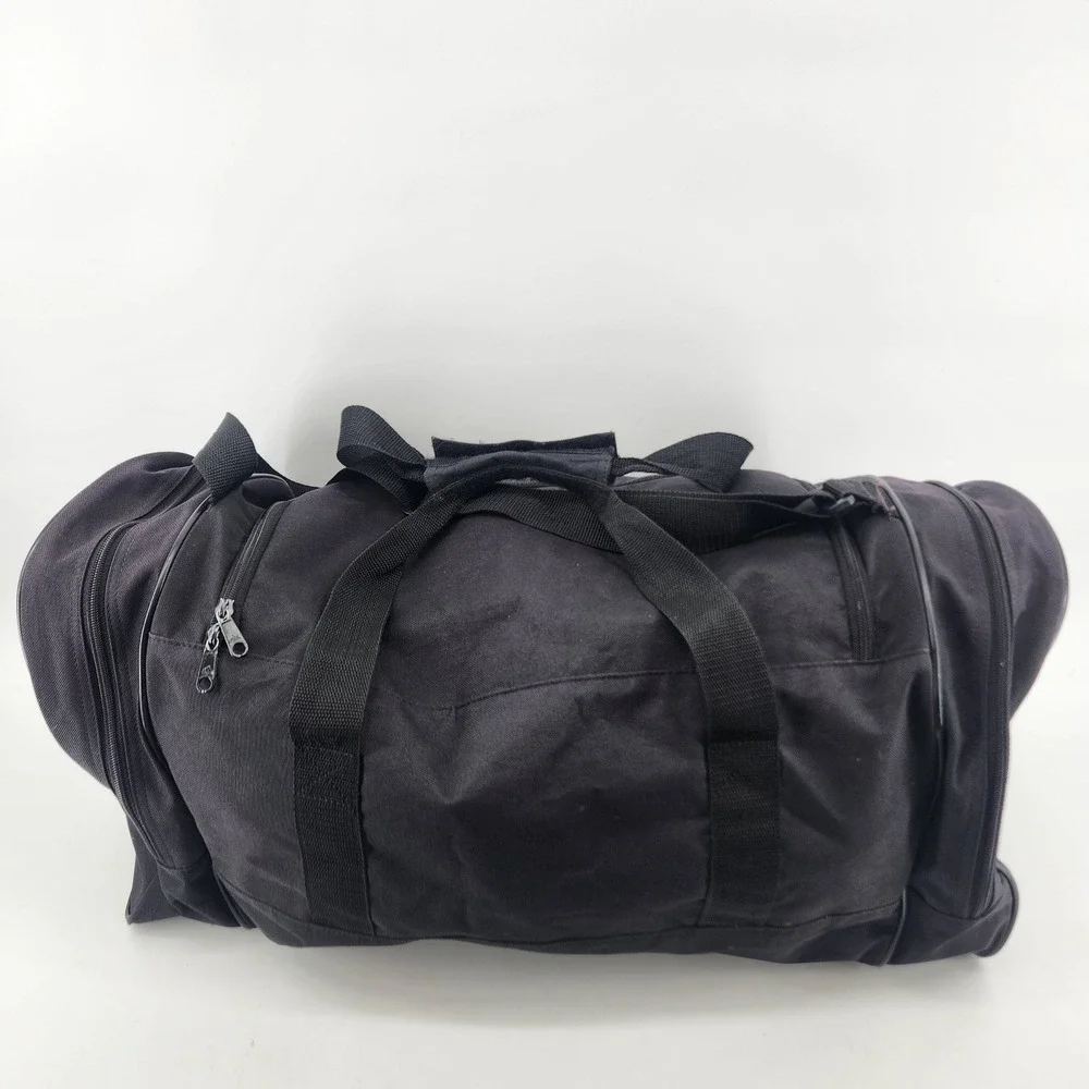 Adidas Black 24 inch Duffel Bag Large Logo Gym Travel‎ Sports Weekender Bag